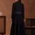 women tiered thread work kurta with trousers