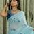 Pink tissue leheriya thread and sequence work saree