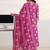 libas fuchsia pink floral print a-line suit set with dupatta
