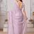 Mauve embellished beads and stones satin saree
