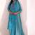 women ethnic motifs printed regular thread work kurta with palazzos & with dupatta