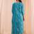 women ethnic motifs printed regular thread work kurta with palazzos & with dupatta