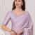 Mauve embellished beads and stones satin saree