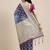 Blue ethnic motifs zari organza banarasi saree