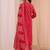 women ethnic motifs printed regular thread work kurta with trousers & with dupatta