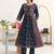 women ethnic motifs printed empire kurta with trousers