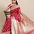 Pink ethnic motifs zari organza banarasi saree