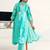 women ethnic motifs printed regular cotton blend kurta with trousers & with dupatta