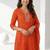 women ethnic motifs printed regular kurta with trousers & with dupatta