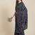 Navy blue navy blue embellished silk blend saree