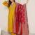 ethnic motifs embroidered straight sequinned kurta with trousers & dupatta