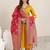 ethnic motifs embroidered straight sequinned kurta with trousers & dupatta