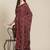 Maroon maroon & pink embellished sequinned silk blend saree