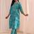 women floral printed regular kurta with trousers & with dupatta