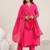 women ethnic motifs embroidered thread work kurta with trousers & dupatta