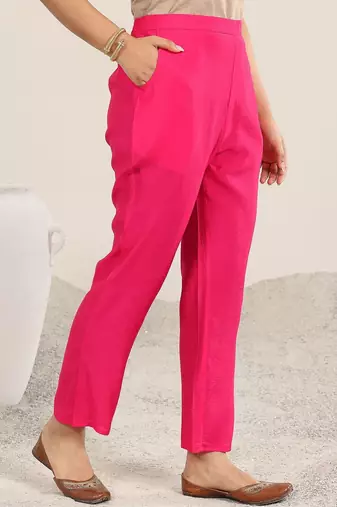women ethnic motifs embroidered thread work kurta with trousers & dupatta