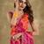 Pink bandhani printed embellished sequined saree