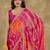 Pink bandhani printed embellished sequined saree