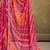Pink bandhani printed embellished sequined saree