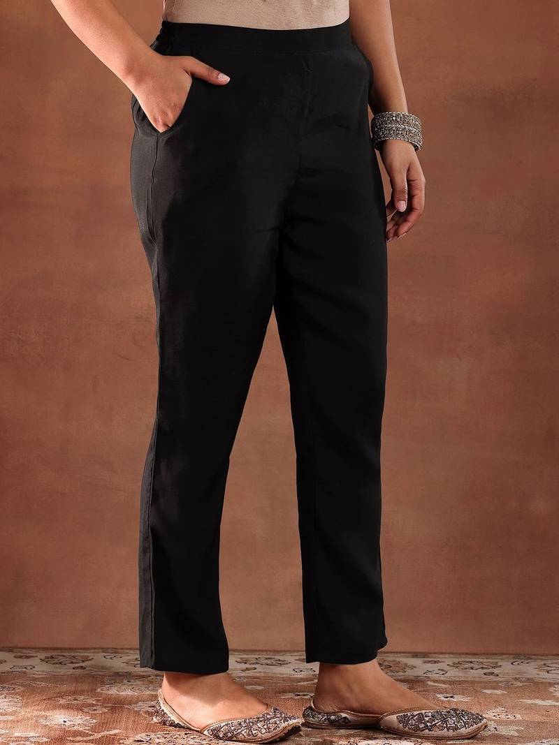 ethnic motifs embroidered thread work kurta with trousers & dupatta