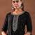 ethnic motifs embroidered thread work kurta with trousers & dupatta