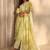 libas lime green floral printed cotton straight suit set with dupatta