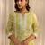 libas lime green floral printed cotton straight suit set with dupatta