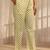 libas lime green floral printed cotton straight suit set with dupatta