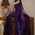 libas purple solid tissue one shoulder palazzo suit set