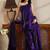 libas purple solid tissue one shoulder palazzo suit set