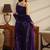 libas purple solid tissue one shoulder palazzo suit set