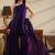 libas purple solid tissue one shoulder palazzo suit set