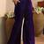 libas purple solid tissue one shoulder palazzo suit set
