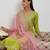 women floral embroidered gotta patti kurta with trousers & with dupatta