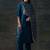 floral yoke design sequinned straight kurta with trousers & dupatta