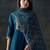 floral yoke design sequinned straight kurta with trousers & dupatta