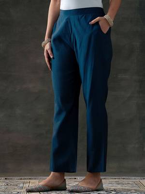 floral yoke design sequinned straight kurta with trousers & dupatta 7
