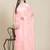 Pink pink & white embellished sequinned organza saree
