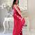 Red floral  cotton saree