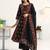 women ethnic motifs printed regular cotton blend kurta with trousers & with dupatta