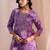 women floral printed regular kurta with trousers & with dupatta