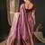 Mauve ethnic motifs  woven design banarasi saree