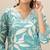 floral printed v-neck straight kurta with trousers & dupatta