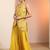floral printed shoulder straps sequinned kurti with palazzos