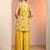floral printed shoulder straps sequinned kurti with palazzos