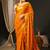 Yellow yellow & gold-toned ethnic motifs woven design zari  georgette kanjeevaram saree