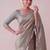 Sea green woven design zari silk blend banarasi saree