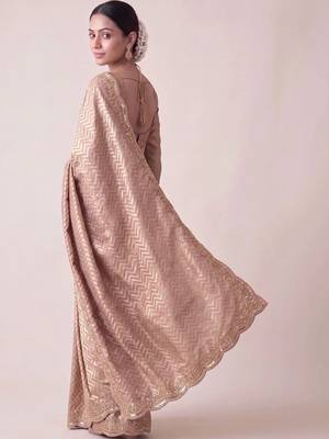 Rose woven design zari silk blend banarasi saree 4