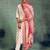 white floral printed thread work straight kurta with palazzos & dupatta
