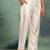 white floral printed thread work straight kurta with palazzos & dupatta